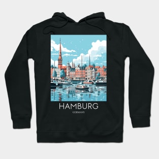 A Pop Art Travel Print of Hamburg - Germany Hoodie